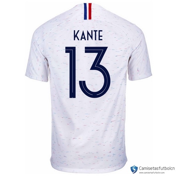 Camiseta Seleccion Francia Segunda equipo Kante 2018 Blanco